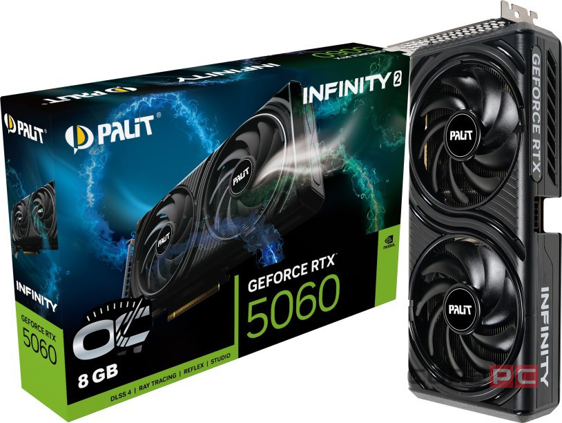 Видеокарта Palit (NE75060V19P1-GB2063L) GeForce RTX 5060 8GB INFINITY 2 OC