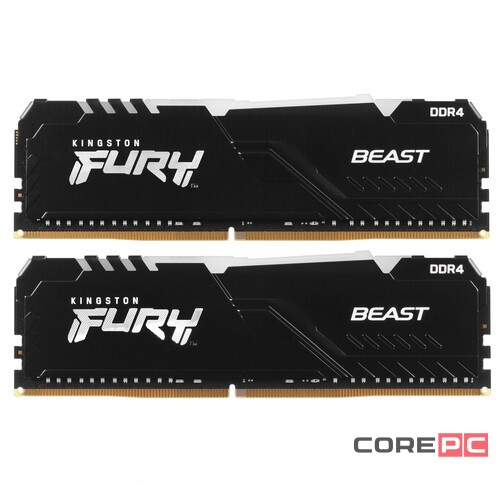 Оперативная память 32 Gb 3200 MHz Kingston FURY BEAST RGB (KF432C16BB1AK2/32)
