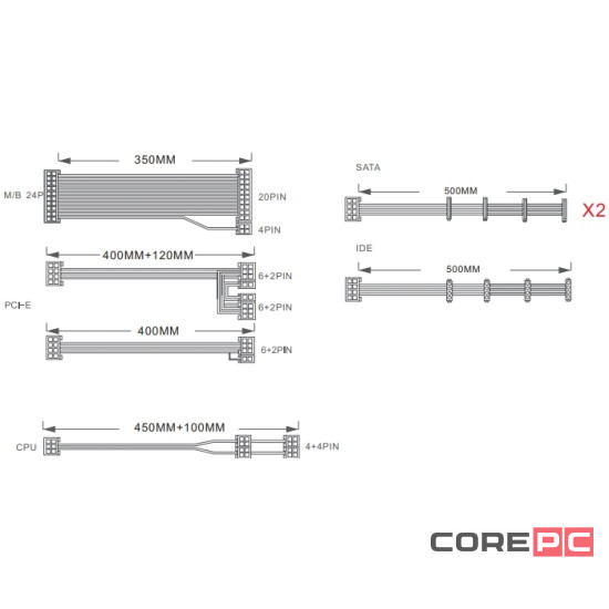 Блок питания 1STPLAYER 750W SFX Black (PS-750SFX)