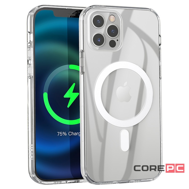 Накладка для i-Phone 14 Plus Hoco Magnetic case силикон прозрачный
