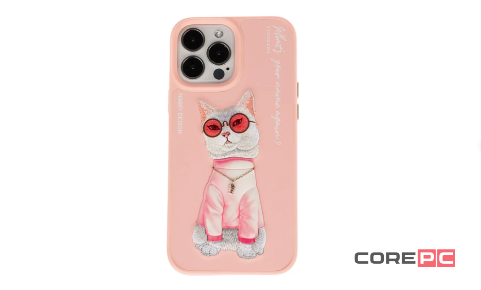 Чехол-накладка Nimmy Friends Cool Glasses Series для Apple iPhone 16 Pro Max полиуретан (розовый)