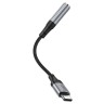 Переходник Hoco LS36 Type-C на AUX3.5 12см черный