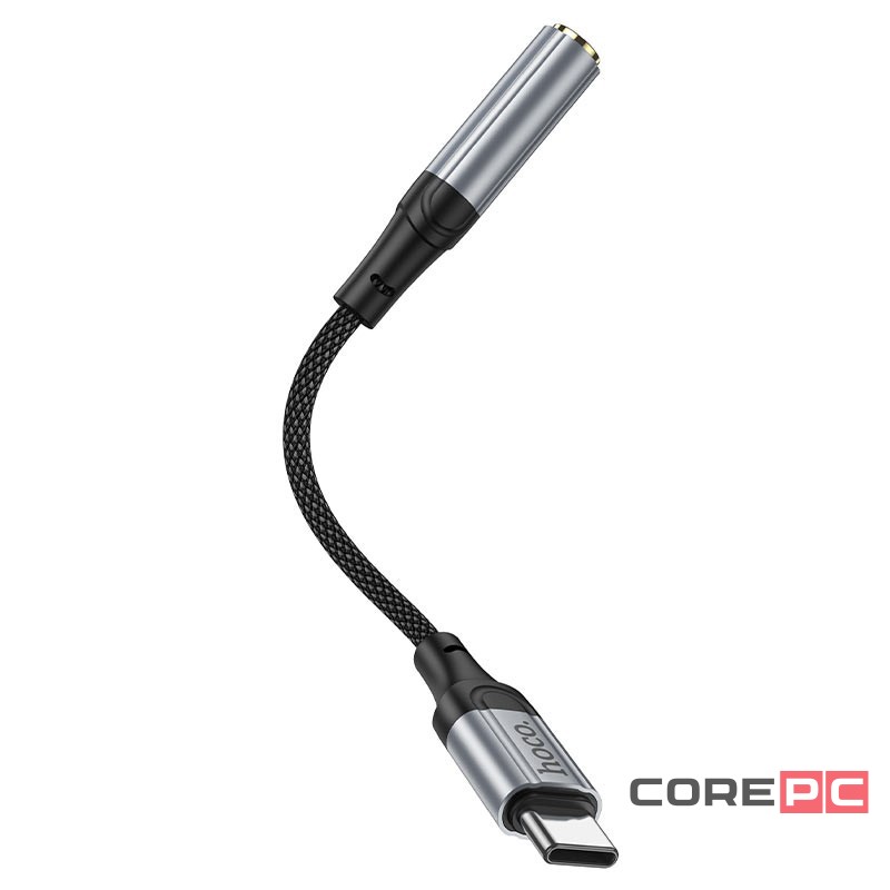 Переходник Hoco LS36 Type-C на AUX3.5 12см черный