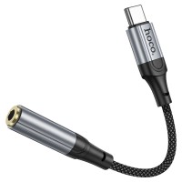 Переходник Hoco LS36 Type-C на AUX3.5 12см черный