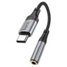 Переходник Hoco LS36 Type-C на AUX3.5 12см черный