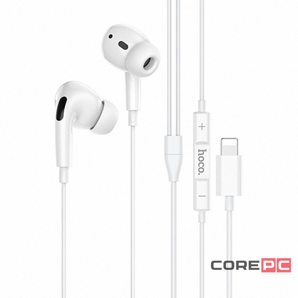Проводная стерео-гарнитура Hoco M1 Pro Original Lightning (белый)