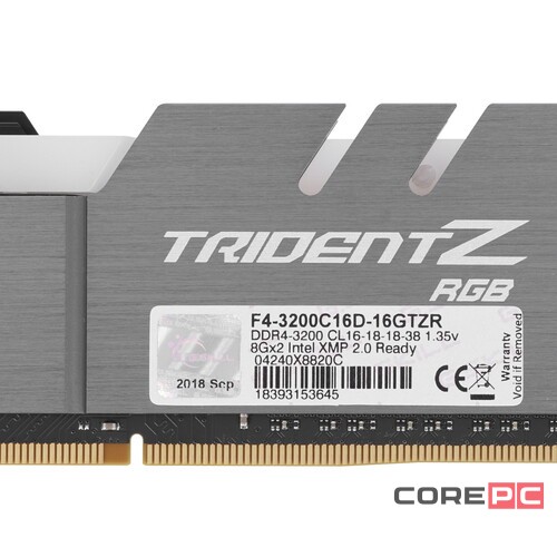 Оперативная память 16 Gb 3200 MHz G.Skill TRIDENT Z RGB (F4-3200C16D-16GTZR)