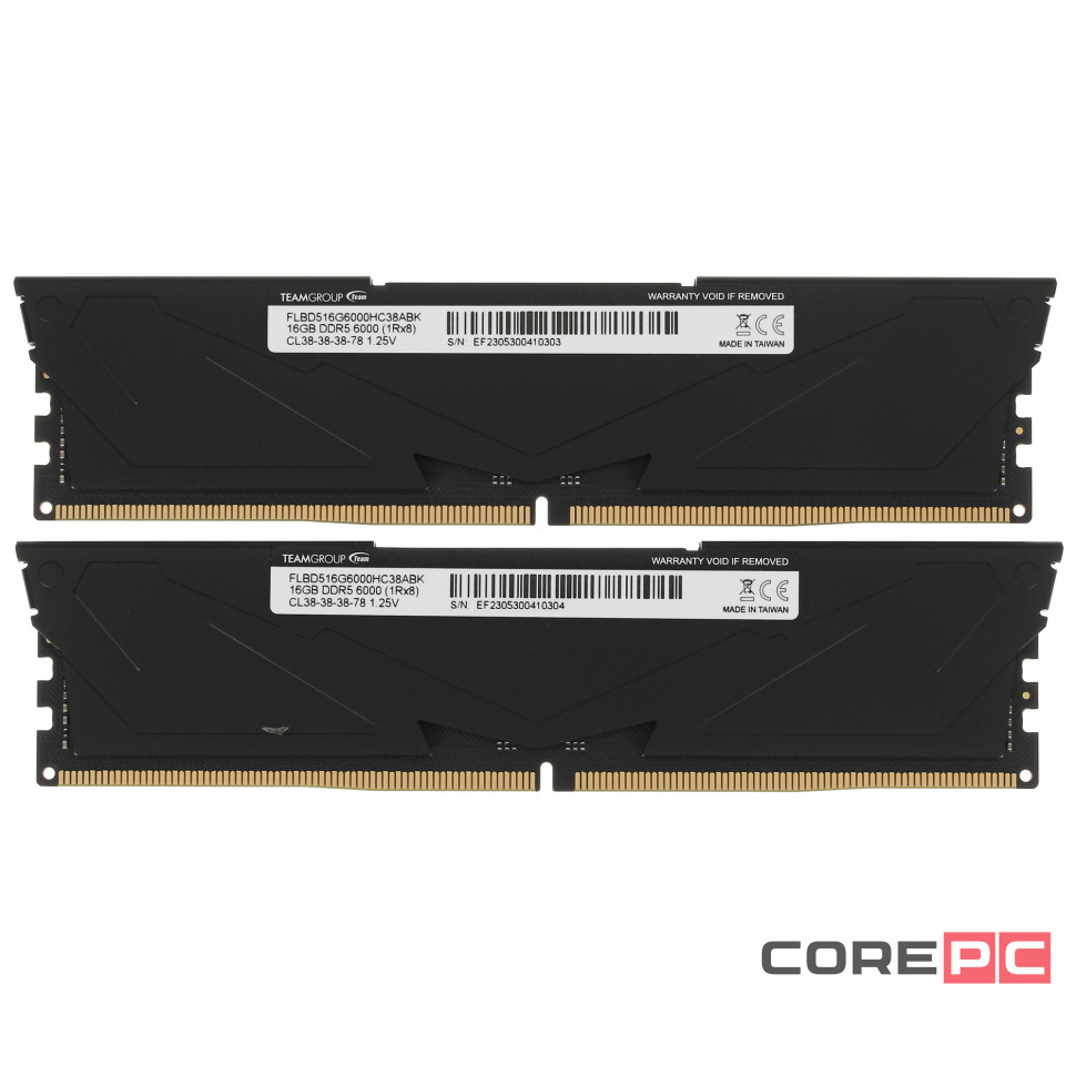 Оперативная память 32 Gb 6000 MHz Team Group T-FORCE VULCAN Black (FLBD532G6000HC38ADC01)