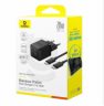 Сетевое зар. устр. Baseus Palm Fast Charger 1USB/1C 20W кабель T-C на T-C (P10111608113-01) черное
