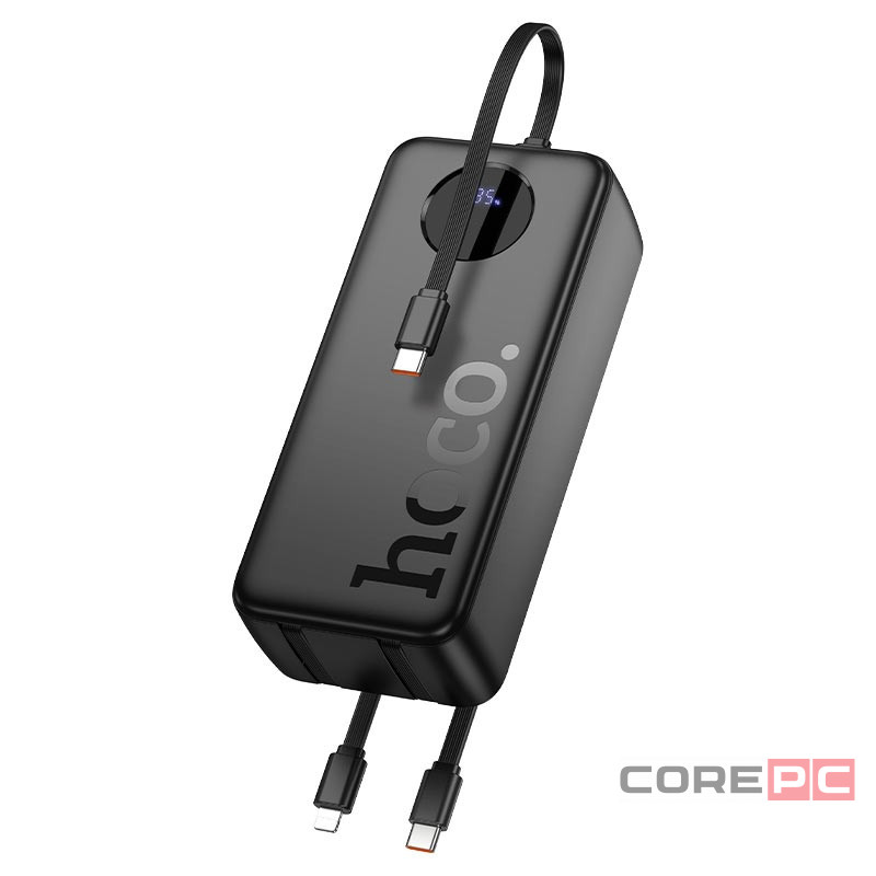 Powerbank Hoco J132B 30000mAh 1USB/1C с кабелем Type-C/Lightning черный