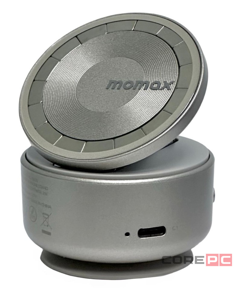 Подставка для смартфона Momax 1-Snap Go Auto Suction Magnetic Phone Stand KH20L титан