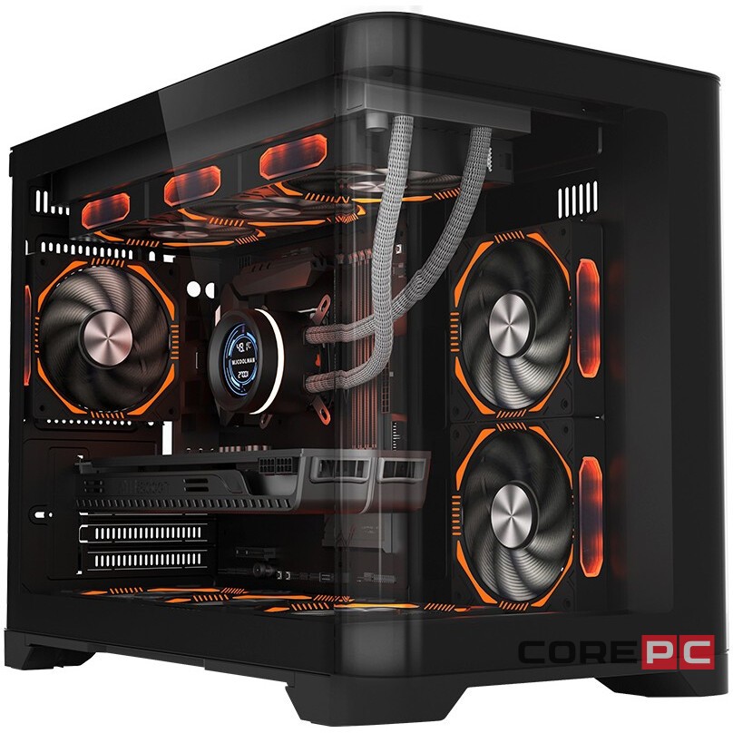 Компьютерный корпус 1STPLAYER UVIEW UV6 ARGB Black (UV6-BK-2FC7R-1FC7)