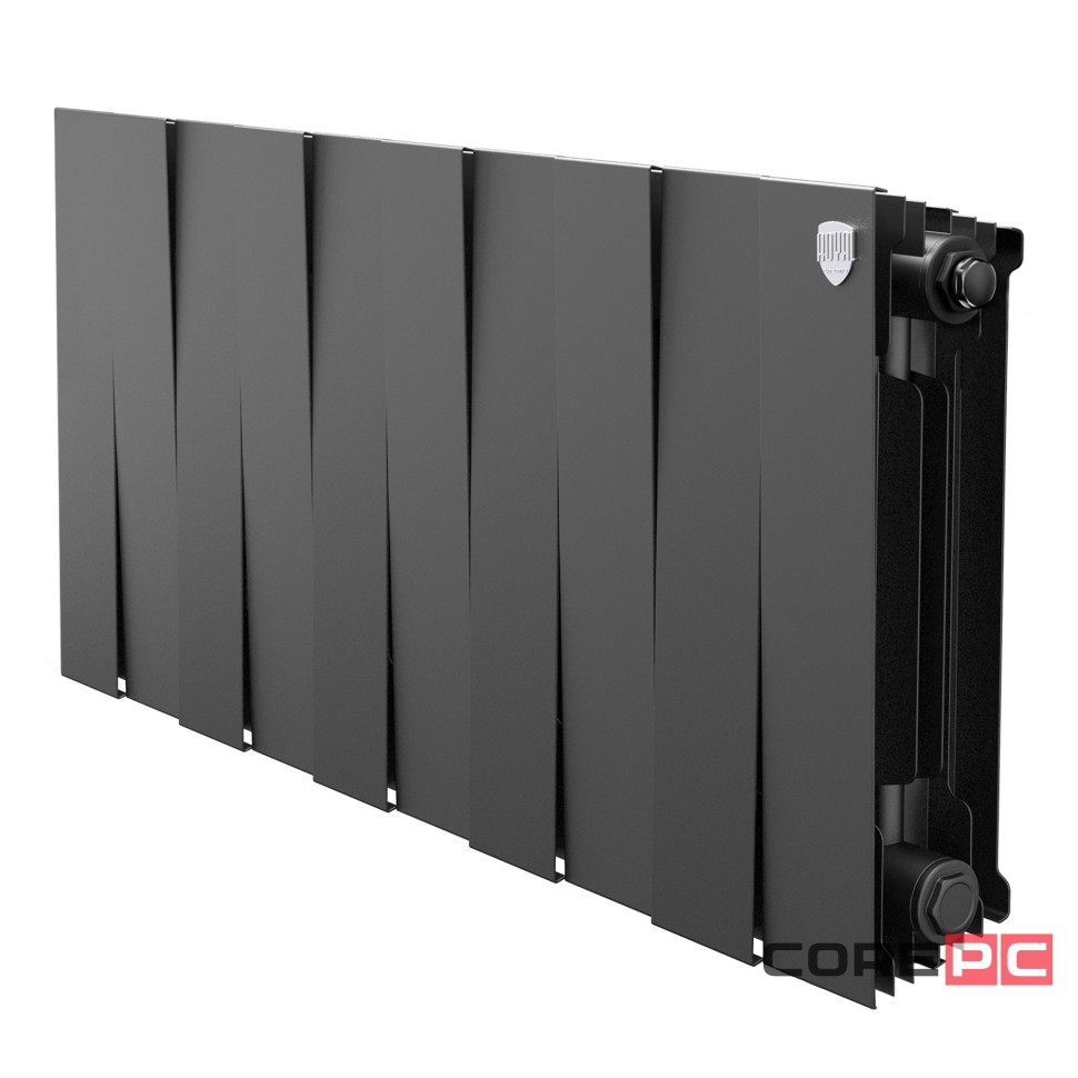Радиатор биметаллический Royal Thermo PianoForte 300 Чёрный - 10 секц.
