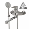 Смеситель для ванны и раковины MIXLINE МЛНС36-021, рычажное управление, цвет сатин
