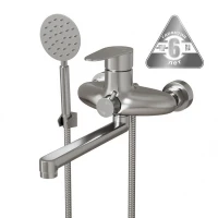 Смеситель для ванны и раковины MIXLINE МЛНС36-021, рычажное управление, цвет сатин