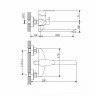 Смеситель для ванны и раковины MIXLINE МЛНС36-021, рычажное управление, цвет сатин
