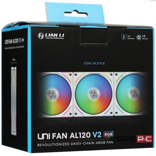 Комплект вентиляторов для корпуса Lian Li UNI FAN AL120 V2 ARGB White (G99.12ALV23W.R0)
