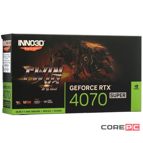 Видеокарта INNO3D (N407S2-126X-186162N) GeForce RTX 4070 SUPER 12GB TWIN X2