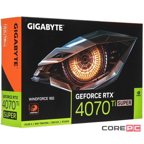 Видеокарта Gigabyte (GV-N407TSWF3-16GD) GeForce RTX 4070 Ti SUPER 16GB WINDFORCE