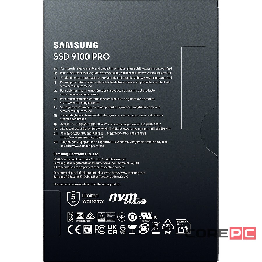 Твердотельный накопитель Samsung 2000 Gb 9100 PRO (MZ-VAP2T0BW)