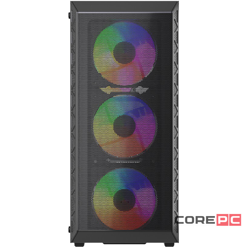 Компьютерный корпус Powercase Mistral S4B FRGB Fans Black (CMSB-L4)