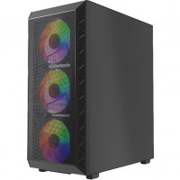 Компьютерный корпус Powercase Mistral S4B FRGB Fans Black (CMSB-L4)