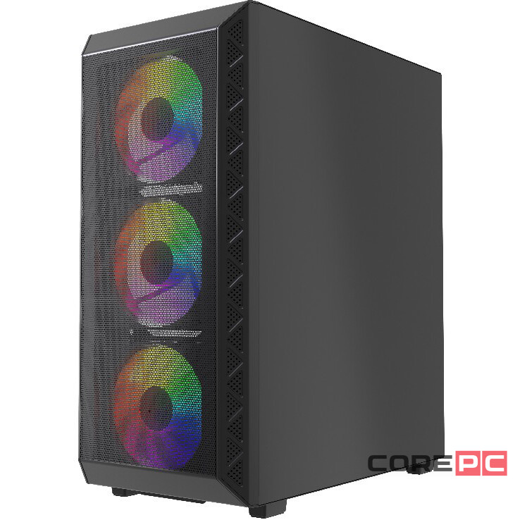 Компьютерный корпус Powercase Mistral S4B FRGB Fans Black (CMSB-L4)