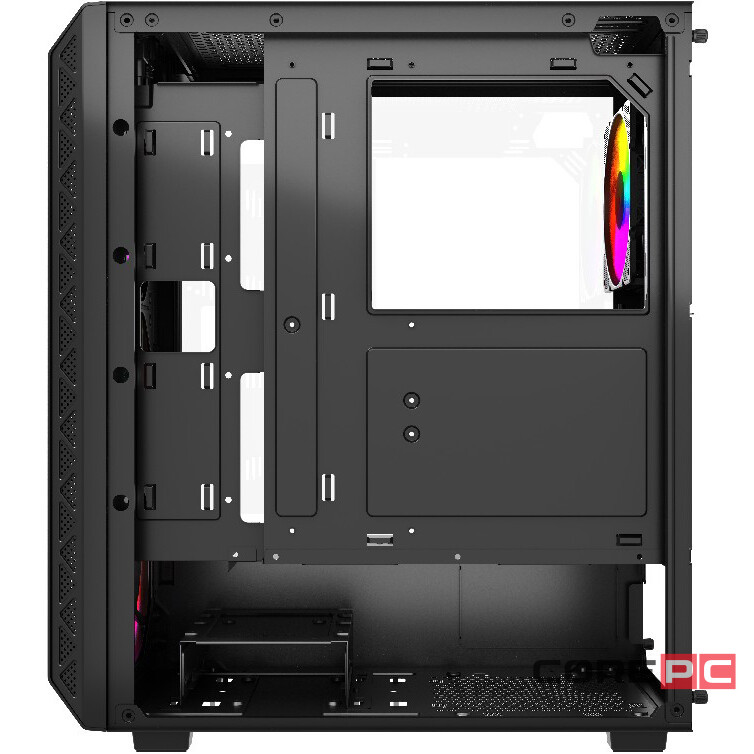 Компьютерный корпус Powercase Mistral S4B FRGB Fans Black (CMSB-L4)