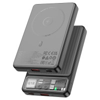 Беспроводное заряд. устр. + Powerbank Hoco Q18 1USB/1C 18W/20W 10000mAh черное