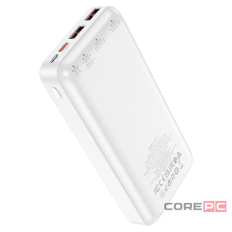 Powerbank Hoco J101A 20000mAh 2USB/1USB-C 18W/20W белый