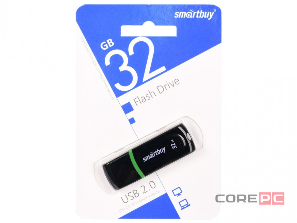 USB флеш накопитель Smartbuy 32GB Paean Black (SB32GBPN-K)