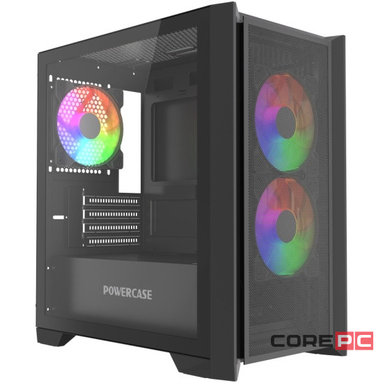 Компьютерный корпус Powercase ALISIO Micro Z3B ARGB V2 ARGB Black (CAMZB-A3-V2)