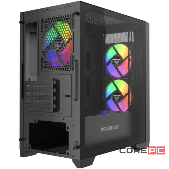 Компьютерный корпус Powercase ALISIO Micro Z3B ARGB V2 ARGB Black (CAMZB-A3-V2)