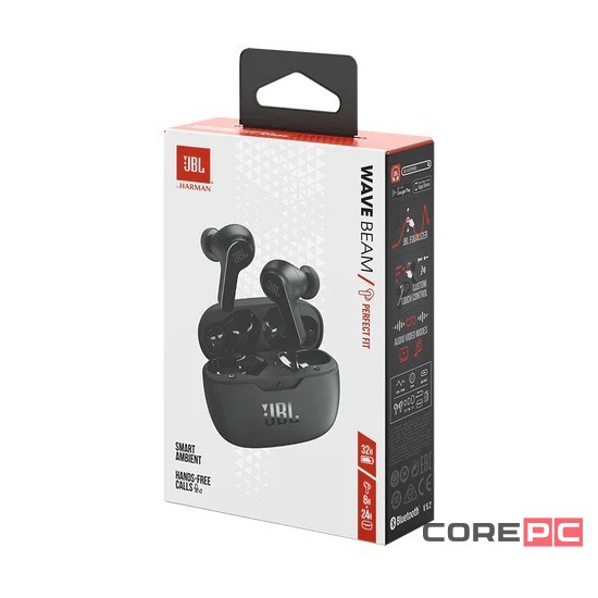 Беспроводные наушники TWS JBL Wave Beam черные