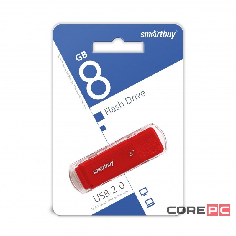 USB флеш накопитель Smartbuy 8GB Dock Red (SB8GBDK-R)