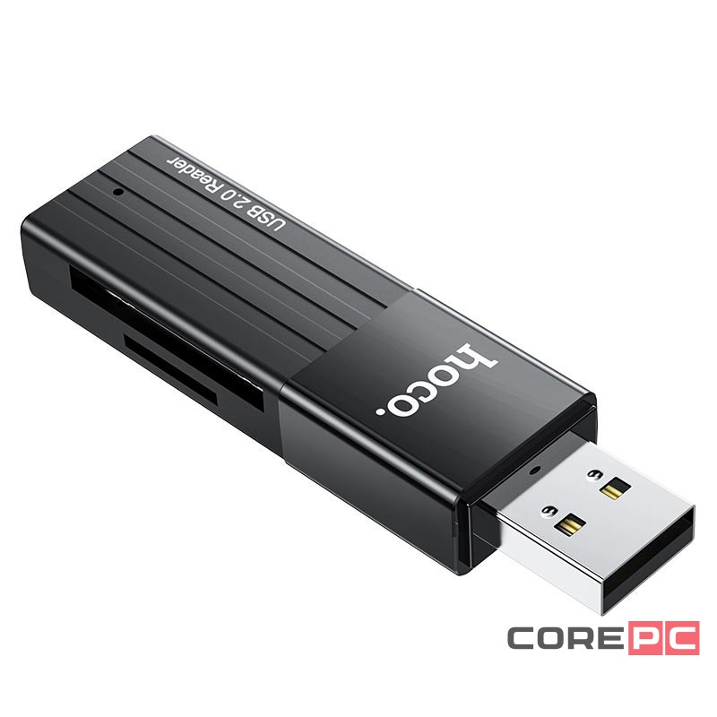 Картридер Hoco HB20 2TB 480Mbps USB2.0 чёрный