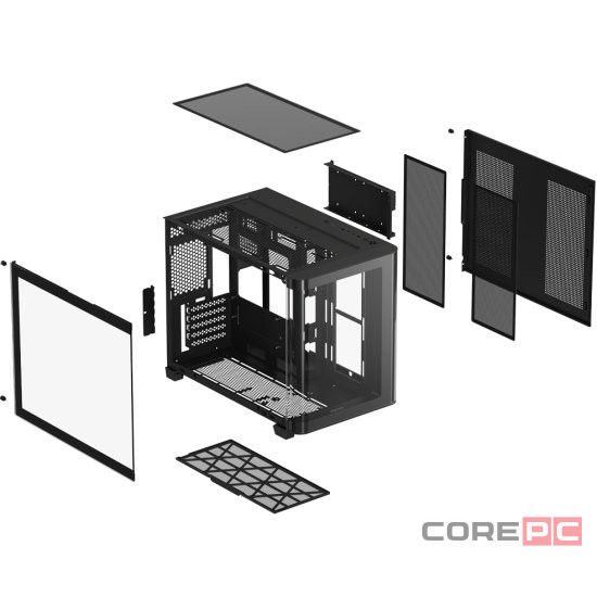 Компьютерный корпус XASTRA QR500M 3ARGB C10-UC ARGB Black (QR500M-3FM12A-C10-UC)