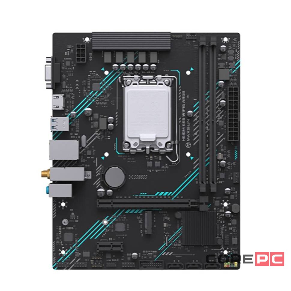 Материнская плата MaxSun H610M 666 ARGB WIFI6 (6940709660638)