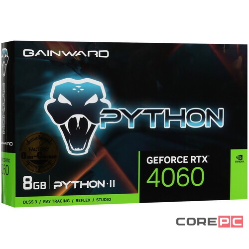 Видеокарта GAINWARD (NE64060S19P1-1070V) GeForce RTX 4060 8GB DUAL PYTHON II OC