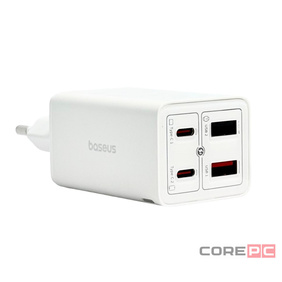 Сетевое зар. устр. Baseus GaN6Pro Fast Charger 2USB/2C 65W P10162701213-00 белое