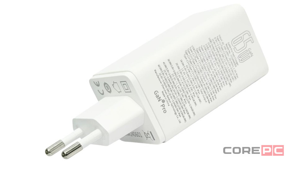 Сетевое зар. устр. Baseus GaN6Pro Fast Charger 2USB/2C 65W P10162701213-00 белое