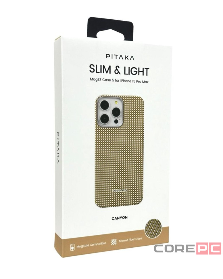 Накладка для i-Phone 15 Pro Max 6.7" Pitaka Magez Case 5 Aramid Fiber Каньон(canyon)