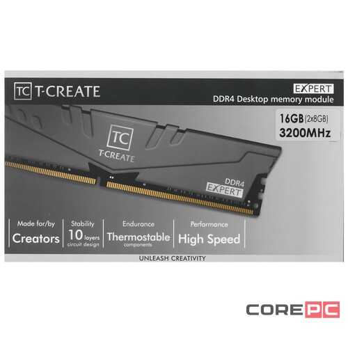 Оперативная память 16 Gb 3200 MHz Team Group T-CREATE Expert (TTCED416G3200HC16FDC01)