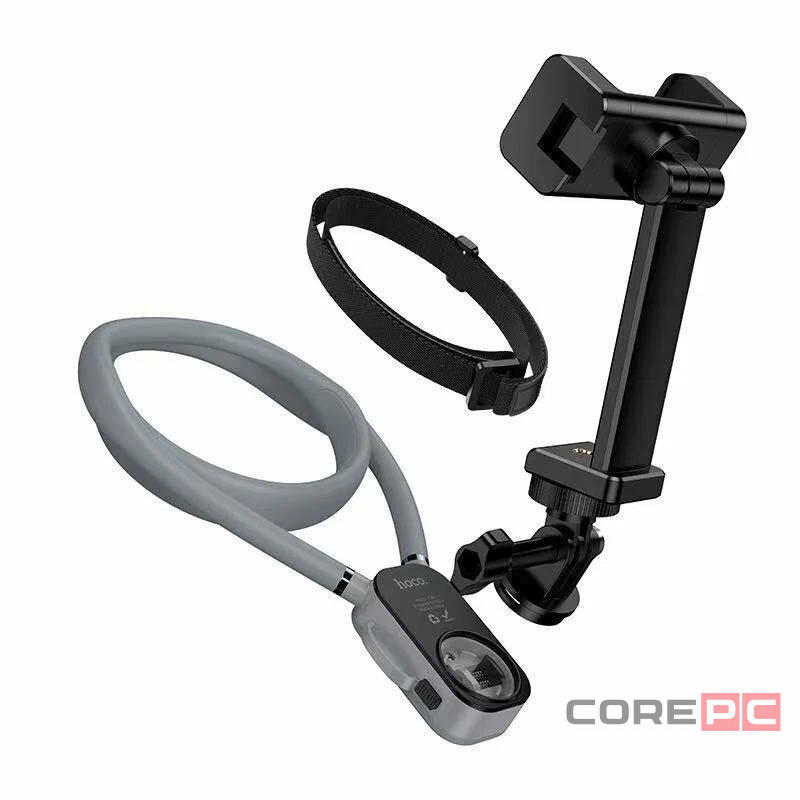 Держатель для телефона с зажимом Hoco K30 черно-серый