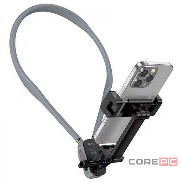 Держатель для телефона с зажимом Hoco K30 черно-серый