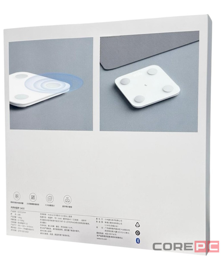 Весы напольный Xiaomi Mi Body Composition Scale S400 MJTZC01YM белые