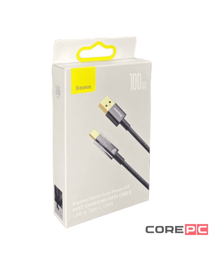Usb Кабель-зарядка TYPE-C Baseus Explorer 1м (CATS000201) 100W черный