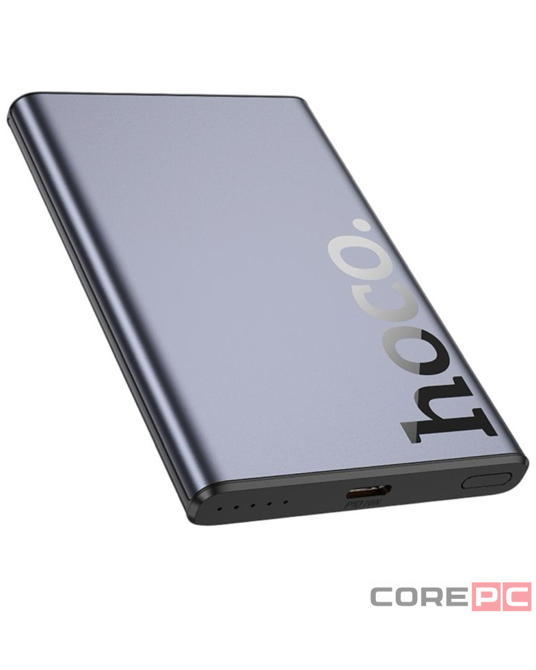 Powerbank с беспроводной зарядкой MagSafe Hoco Q32 5000mAh 1USB-C 20W серебристый