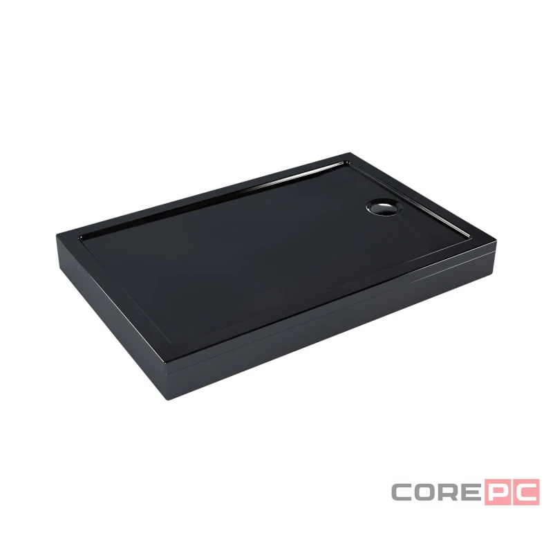 Поддон прямоугольный 1,2х0,8х0,02 Универсал ПРО Н ЧЕРНЫЙ акрил d 90 (каркас+экран) выс.13 см