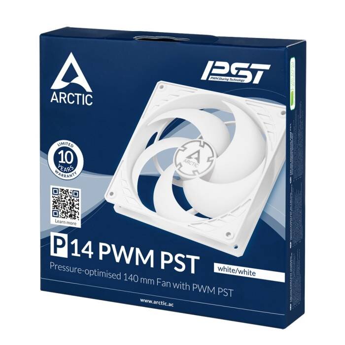 Вентилятор для корпуса Arctic Cooling ARCTIC P14 PWM PST White/Transparent ACFAN00221A